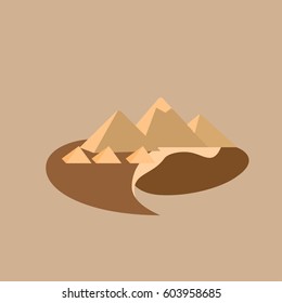Giza pyramid with sand.