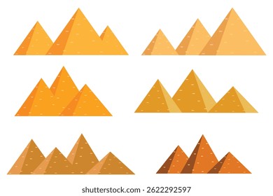 Giza Pyramid Vector Icon Design.