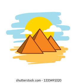 Giza pyramid vector illustration
