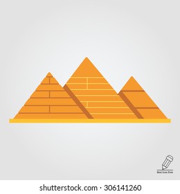 Giza pyramids icon