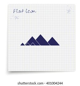 Giza pyramids icon.