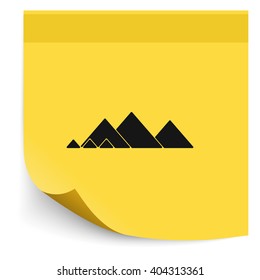 Giza pyramids icon.