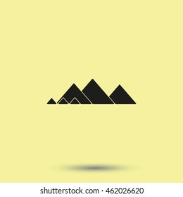 Giza pyramids icon.