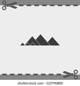 Giza pyramids icon.