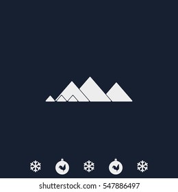 Giza pyramids icon.