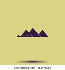 Giza pyramids icon.