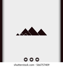 Giza pyramids icon.