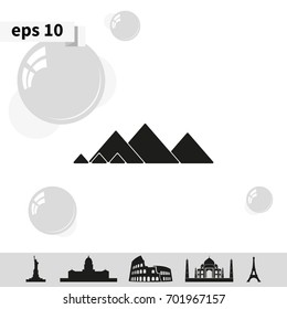 Giza pyramids icon.