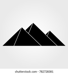 Giza pyramids icon. Egypt symbol.