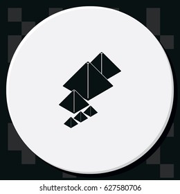 Giza pyramids icon. Isometric illustration.