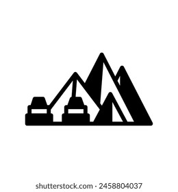 Giza Pyramids  icon in vector. Logotype
