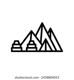 Icono de las Pirámides de Giza en Vector. Logotipo
