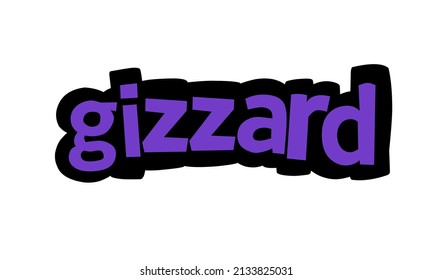 GIZZARD writing design on white background