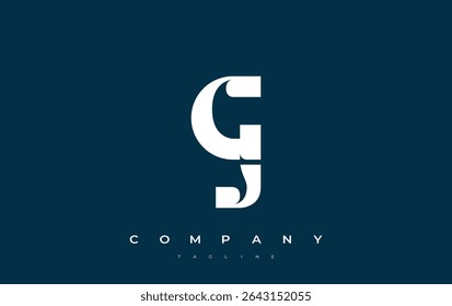 GJ Abstract Geometric Logo Design. Modern and elegant logo design with simplistic typography elements, showcasing branding excellence.