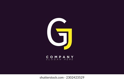 GJ Alphabet letters Initials Monogram logo JG, G and J