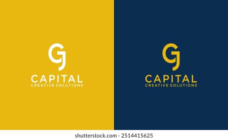 Gj capital creative solution company business vektor design