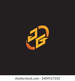 GJ-Kombinationsbrief einzigartiges Initial-Logo für Gaming-Team, YouTube, Twitch