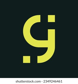 GJ creative and modern vector logo design