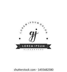 GJ Initial beauty monogram logo vector