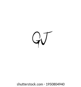 GJ initial handwritten logo for identity