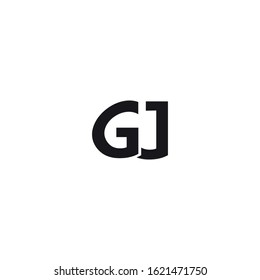 gj initial letter brand logo vector