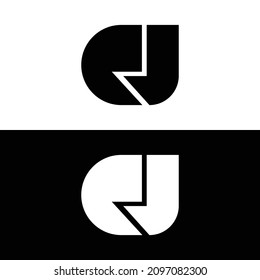Logo de GJ de base inicial. Logo de icono de alfabeto que combina dos letras artísticamente. Identidad de marca para empresas, empresas y organizaciones.