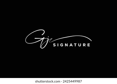 GJ initials Handwriting signature logo. GJ Hand drawn Calligraphy lettering Vector. GJ letter real estate, beauty, photography letter logo design.