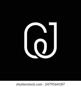 GJ initials logo design with loop in the middle