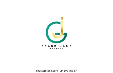 GJ, JG, Resumen diseño inicial de logotipo de letra monograma
