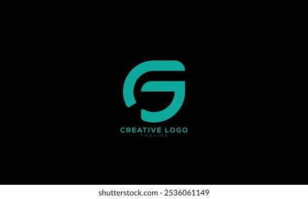 GJ JG FJ JF Abstract initial monogram letter alphabet logo design