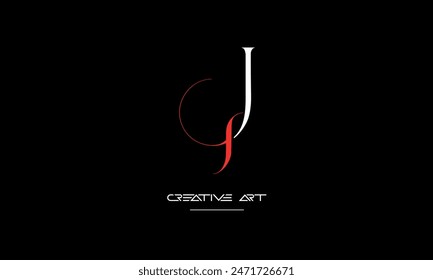 GJ, JG, G, J letras abstractas logo monograma