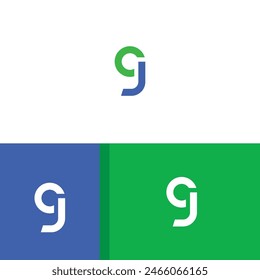 GJ, JG, G letter logo design template elements. Modern abstract digital alphabet letter logo.