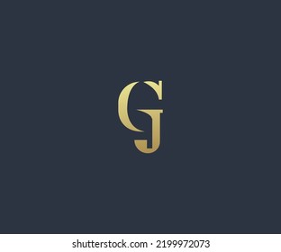 GJ, JG initial logo monogram designs modern vector templates
