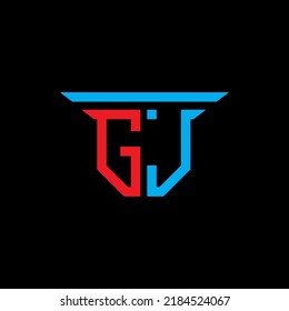 GJ letter logo creative design with vector graphic