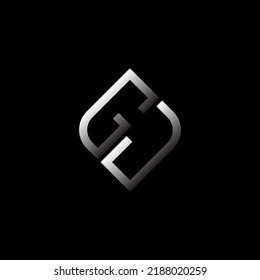 GJ letter logo creative design with vector graphic