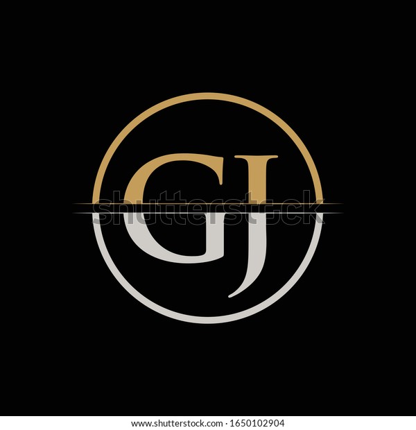 Gj Letter Type Logo Design Vector Stock Vector Royalty Free