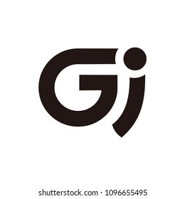 gj letter vector logo