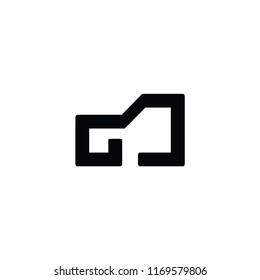 gj letter vector logo