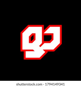 Diseño del logo de GJ, diseño inicial de la letra GJ con estilo de ciencia ficción. Logo de GJ para juegos, deportes, tecnología, digital, comunidad o negocio. G J portando alfabeto italiano moderno. Tipografía de estilo urbano.