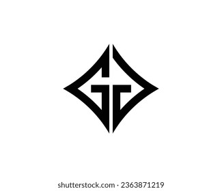 GJ logo design vector template