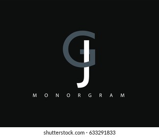 GJ Logo. Letter design vector