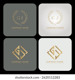 GJ luxury typography letter logo. GJ Creative style logo but still simple lettering and modern. 
