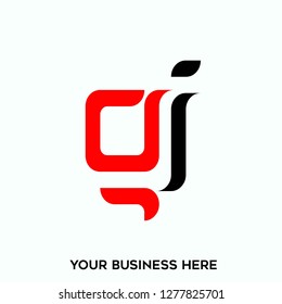GJ monogram logo.Typographic icon with letter g and letter j isolated on light background.Geometric lettering sign in modern, corporate style.