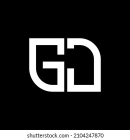 GJ Unique abstract geometric vector logo design