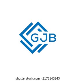 Diseño del logo de la carta GJB sobre fondo blanco. El concepto del logo de la carta de círculo creativa de GJB. Diseño de letras GJB.
