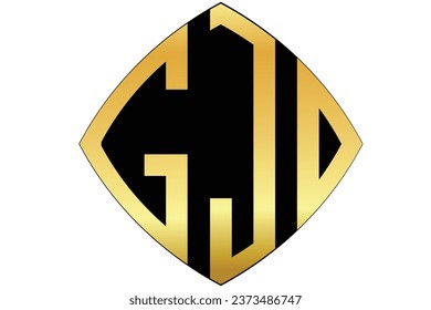 GJD, GJ, JD, logo. Abstract initial monogram letter alphabet logo design