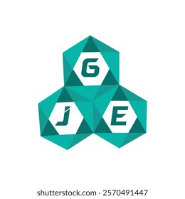 GJE creative minimalist letter logo. GJE unique vector initials alphabet letter logo design
