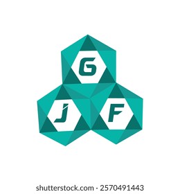 GJF creative minimalist letter logo. GJF unique vector initials alphabet letter logo design
