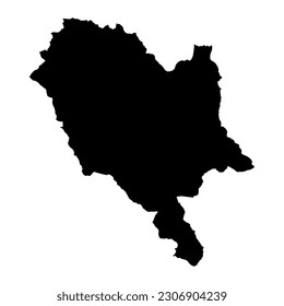 Gjirokaster county map, administrative subdivisions of Albania. Vector illustration.