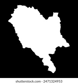 Gjirokaster county map, administrative subdivisions of Albania. Vector illustration.